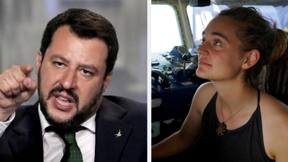 Matteo Salvini e Carola Rackete