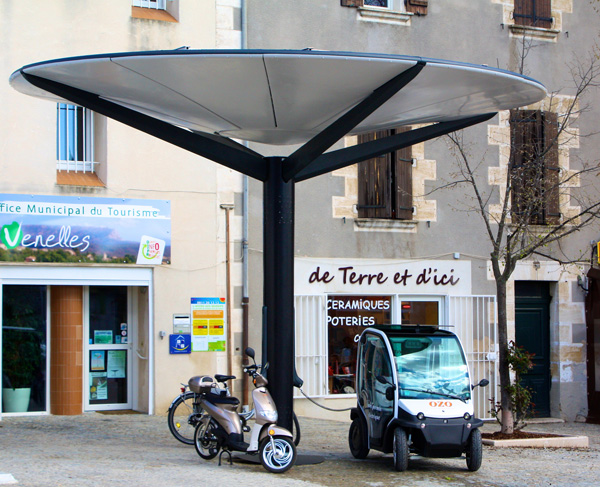 albero solare in città